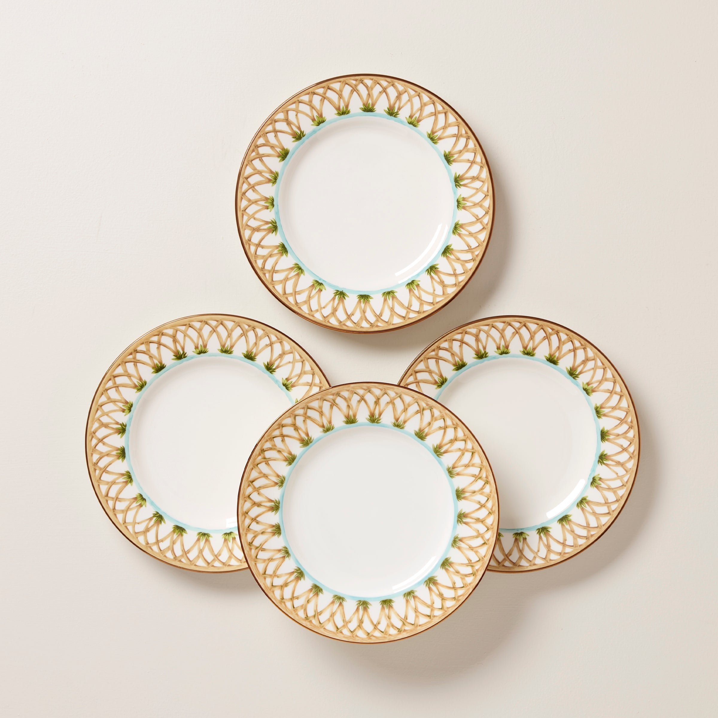 Lenox Premium British Colonial Bamboo Accent Plates, Set of 4