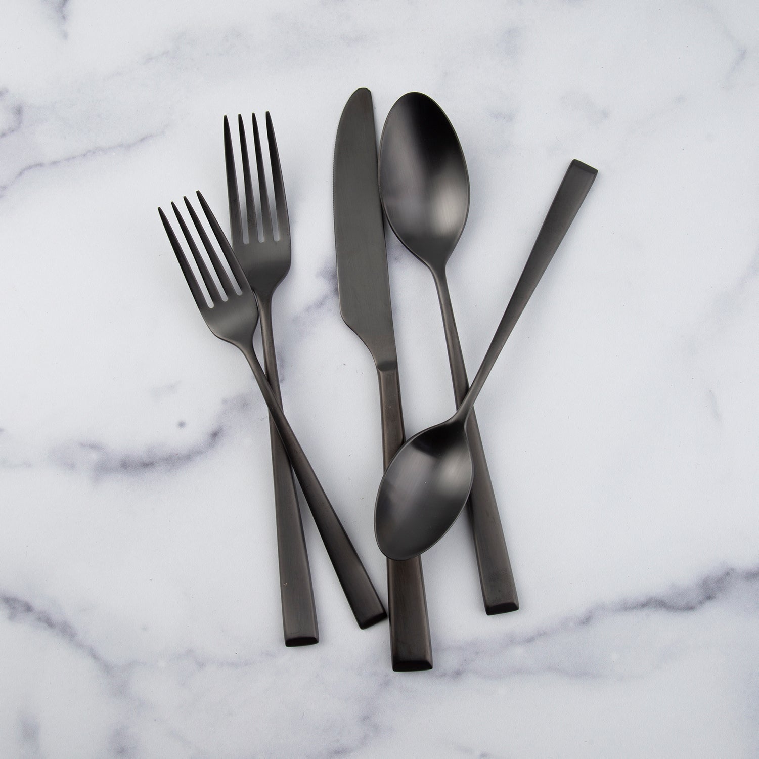 Lenox Premium Marlise Black Satin 20-Piece Flatware Set - Image 5