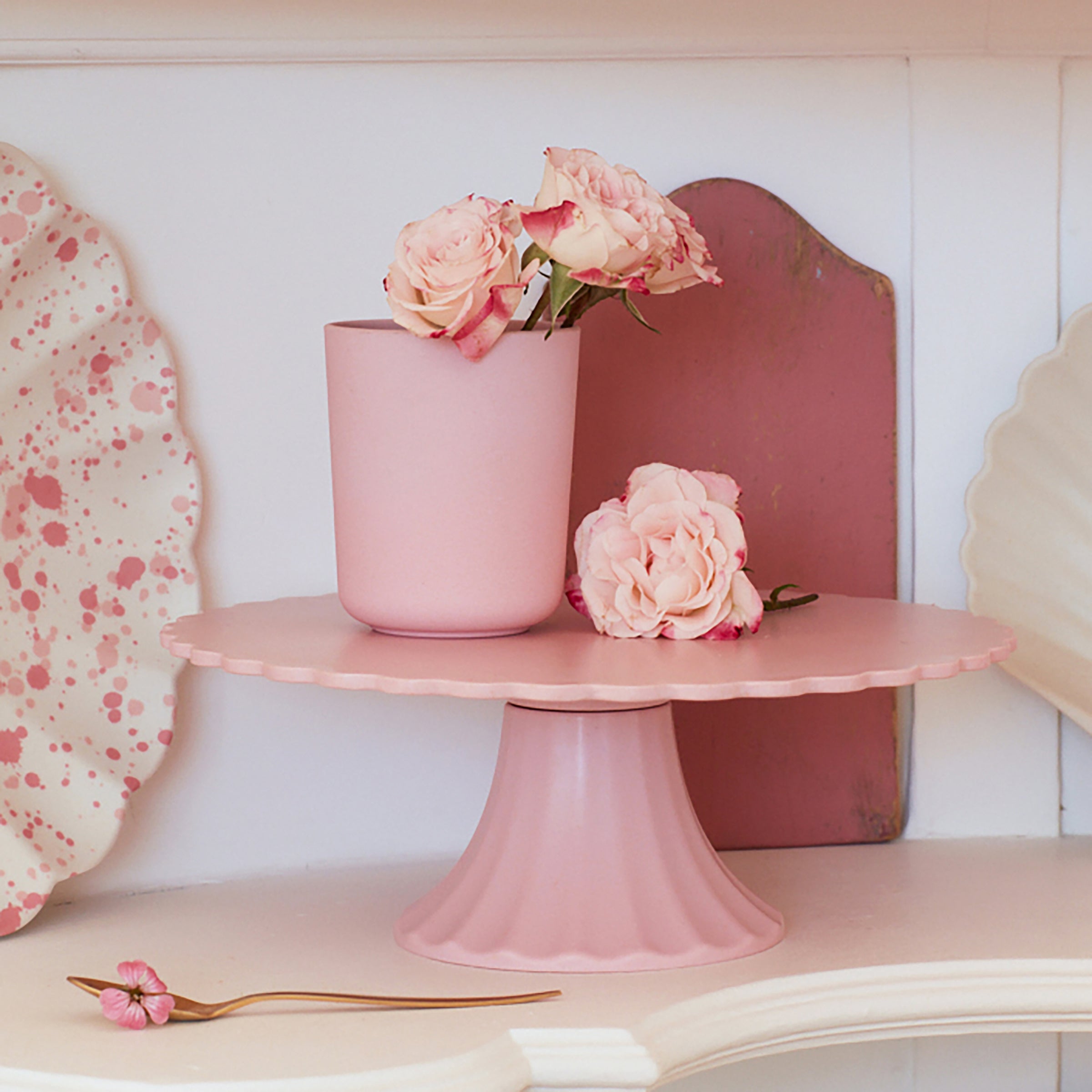 Lenox Premium Bamboo Pink Medium Cake Stand - Image 3