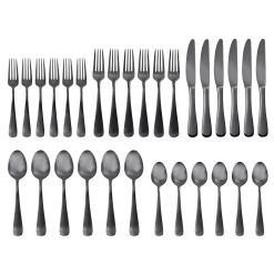 Alternative view of Lenox Premium Opera Black Titanium 30-Piece Flatware Set