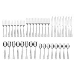 Alternative view of Lenox Premium Mena Frost 40-Piece Flatware Set with Chrome Caddy