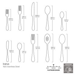 Alternative view of Lenox Premium Icarus 45-Piece Flatware Set