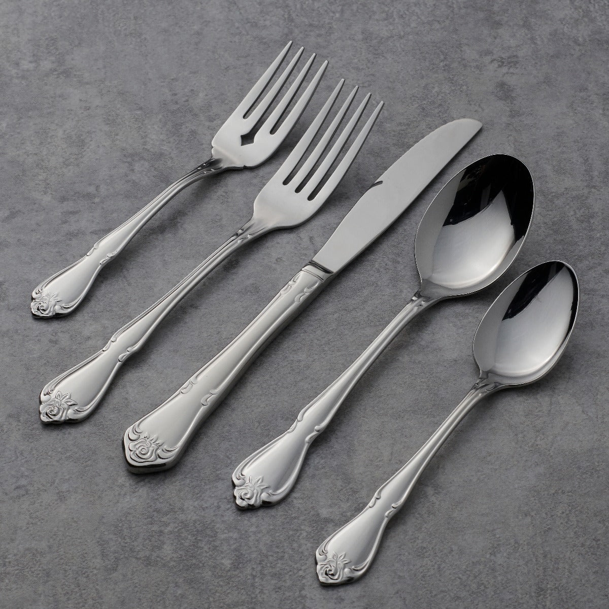 Lenox Premium True Rose 45 Piece Everyday Flatware Set, Service For 8 - Image 2