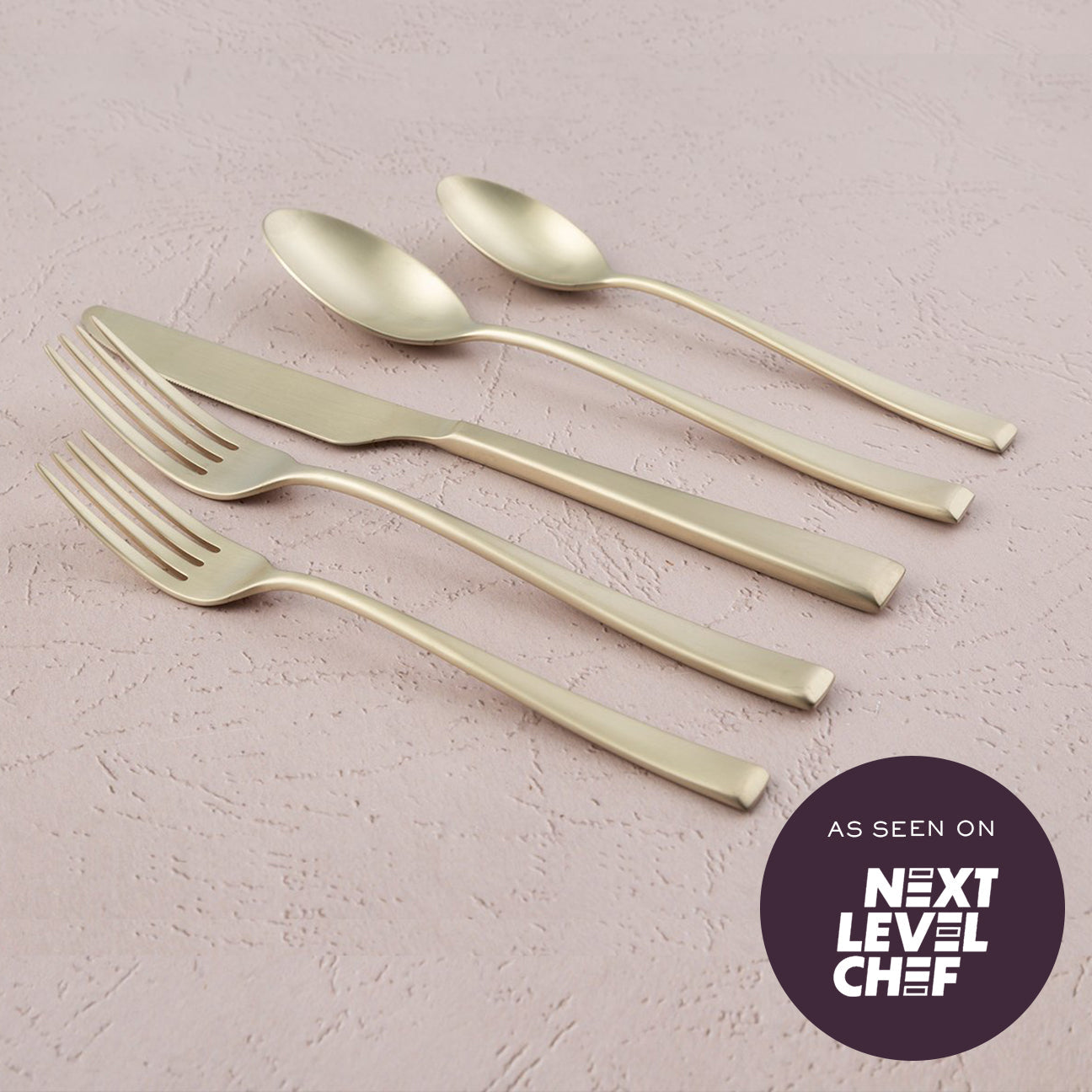 Lenox Premium Marlise Champagne Satin 20-Piece Flatware Set - Image 2
