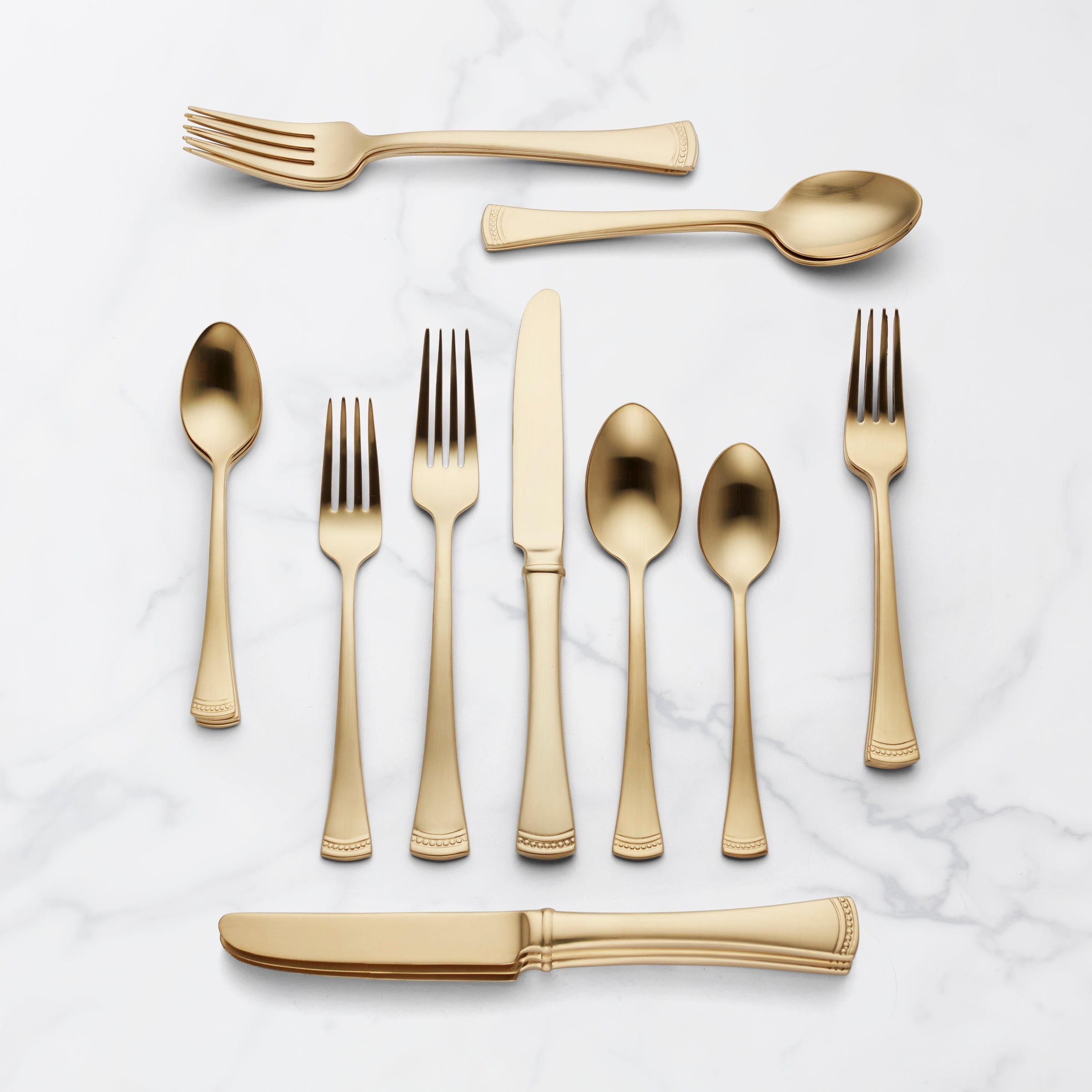 Lenox Premium Portola Gold Satin 20-Piece Flatware Set - Image 2