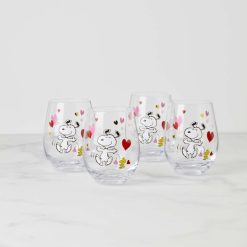Lenox Premium Snoopy Valentine's Day Tumblers, Set of 4