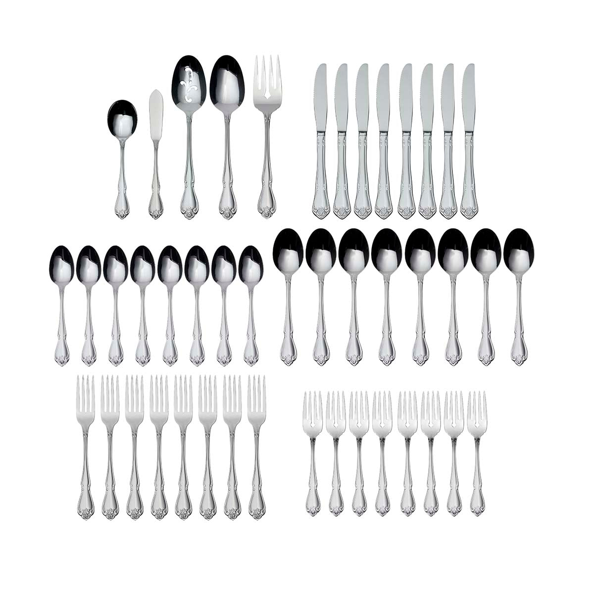 Lenox Premium True Rose 45 Piece Everyday Flatware Set, Service For 8 - Image 3