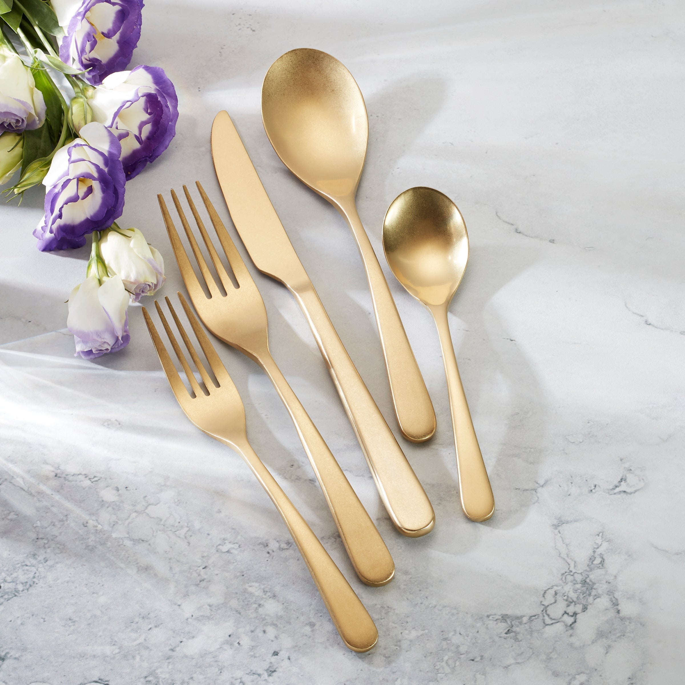 Lenox Premium Kenbrook Champagne Vintage 20-Piece Flatware Set - Image 2