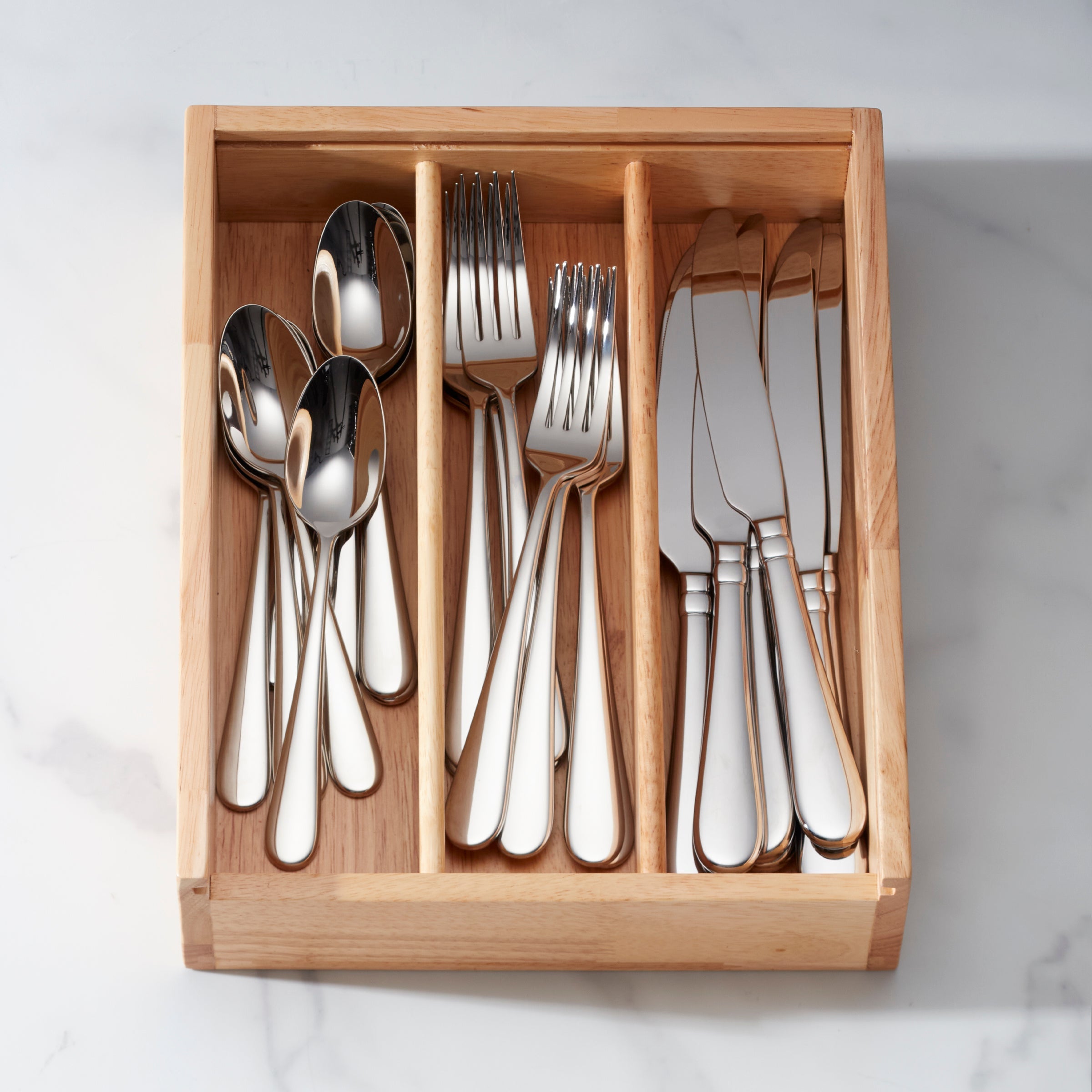 Lenox Premium Studio 1414 Mirror 24 Piece Flatware Set with Caddy - Image 7
