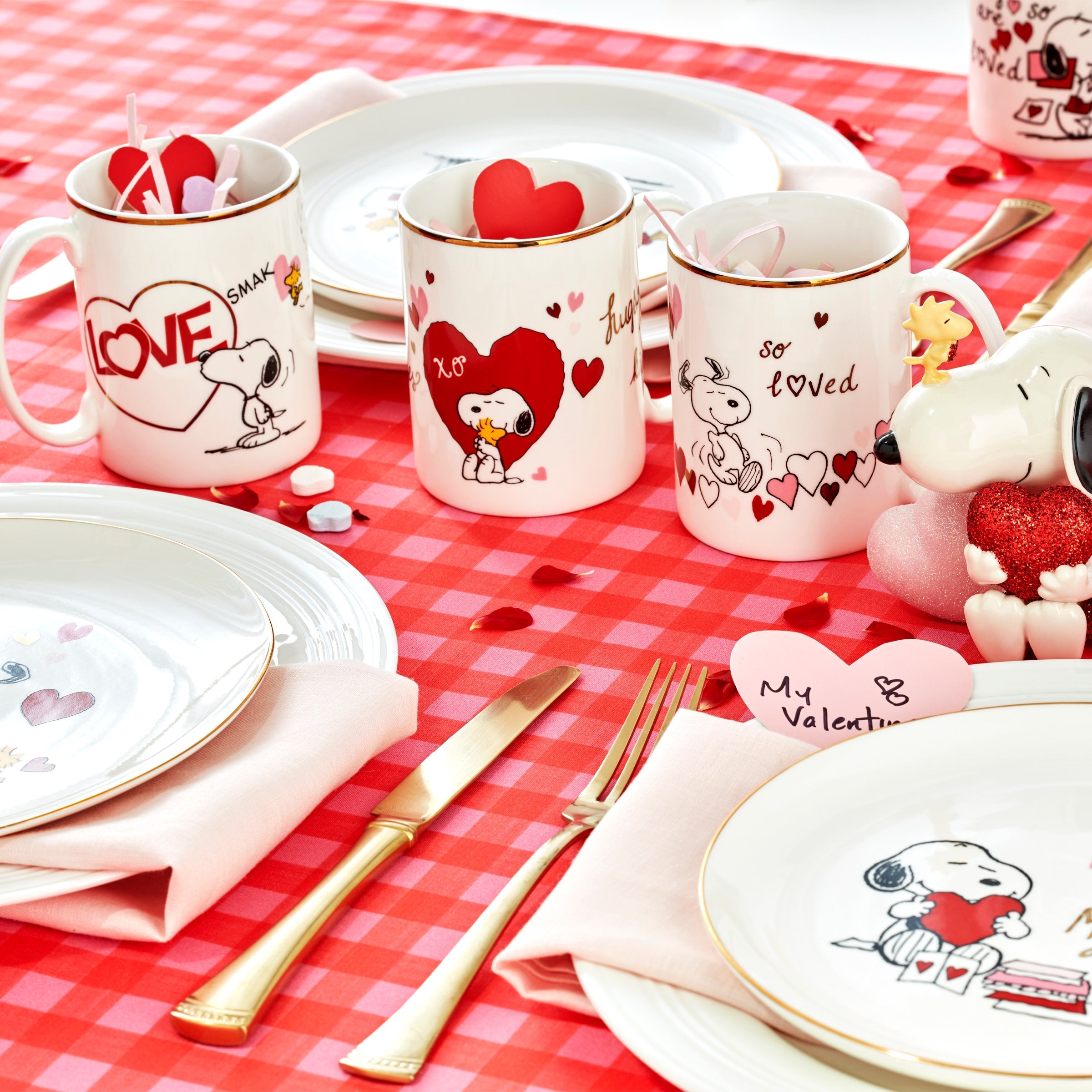Lenox Premium Snoopy Valentine's Day Accent Plates, Set of 4 - Image 3