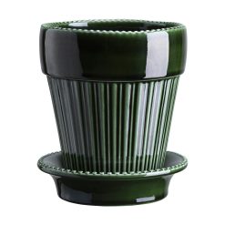 Lenox Premium Simona Glazed Emerald Green 12cm Pot with Saucer