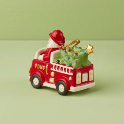 Alternative view of Lenox Premium Santa In Fire Truck Ornament