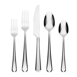 Alternative view of Lenox Premium Geo 20-Piece Flatware Set