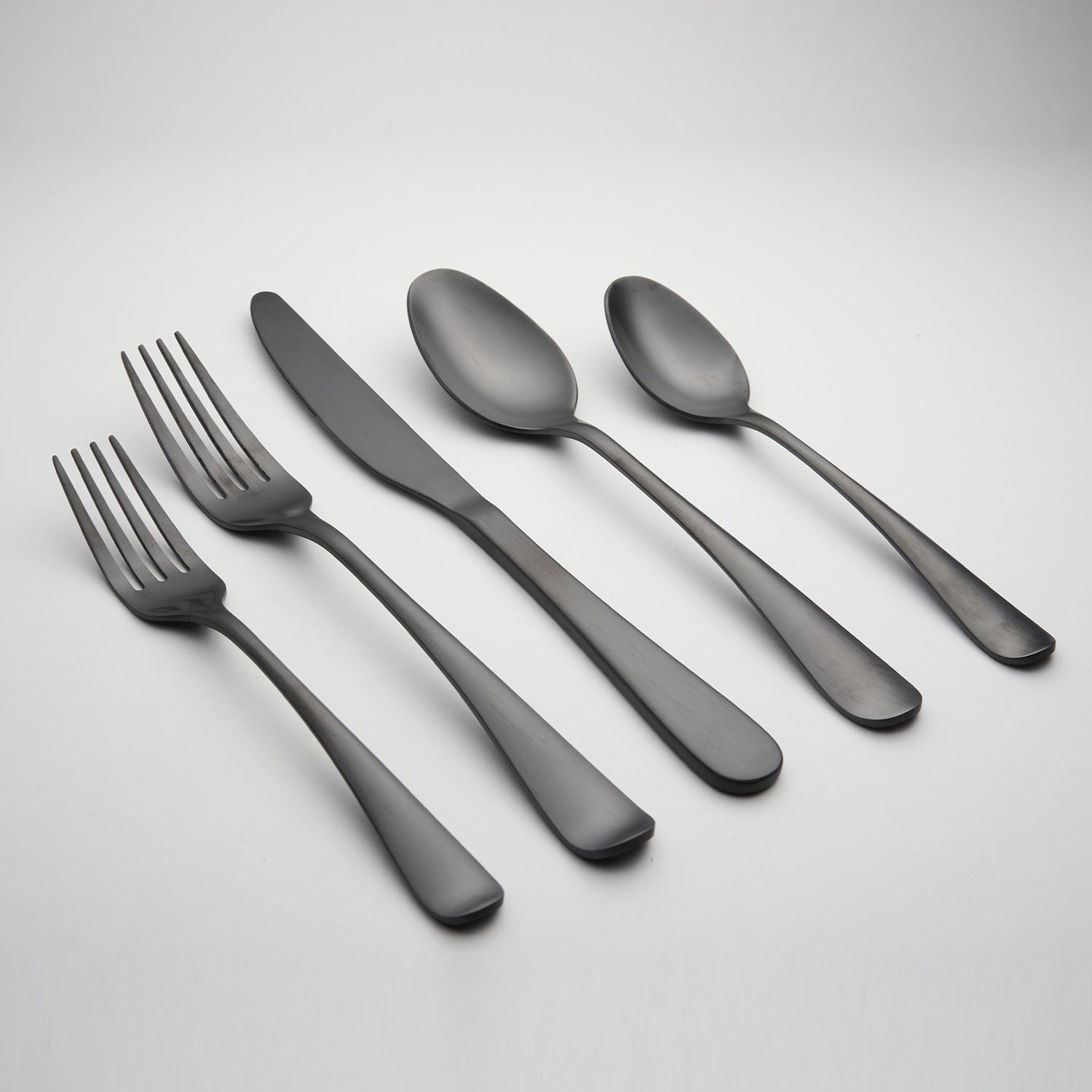 Lenox Premium Rhiannon Black Satin 20-Piece Flatware Set