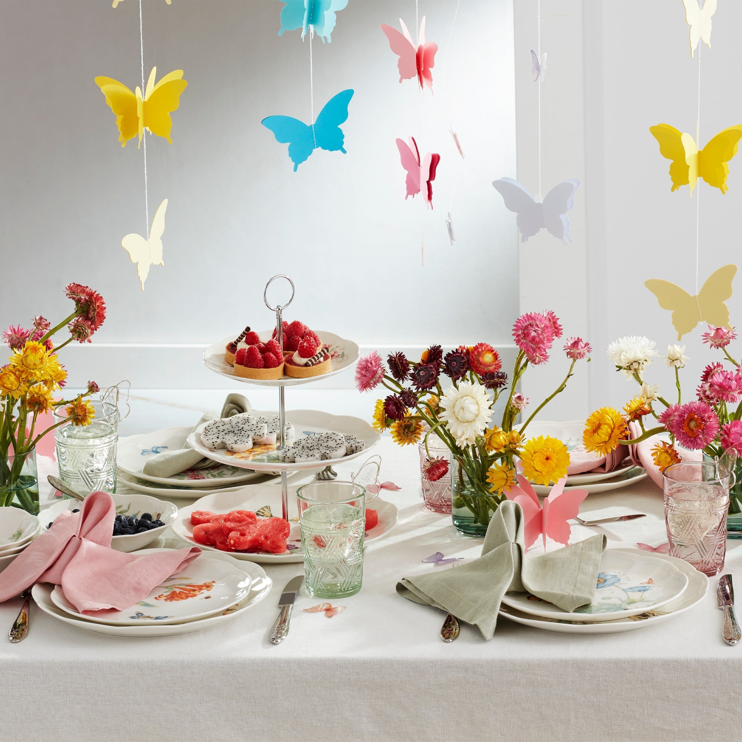 Lenox Premium Butterfly Meadow Pink Tall Glasses, Set of 4 - Image 7