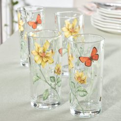 Alternative view of Lenox Premium Butterfly Meadow Decal Highball, Set of 4