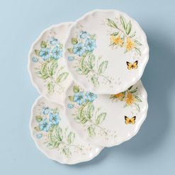 Lenox Premium Butterfly Meadow Melamine Dinner Plates, Set of 4