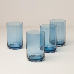 Lenox Premium Tuscany Classics Stackable Blue Coolers, Set of 4