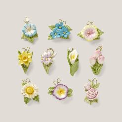 Lenox Premium Celebrate Flowers 10-Piece Mini Ornament Set