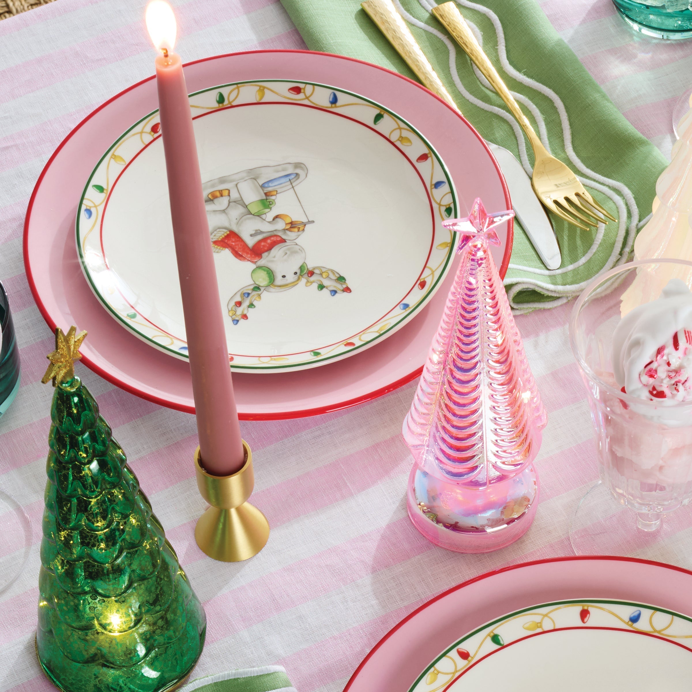 Lenox Premium Dipped Rose 12 Taper Candle, Set of 2 - Image 3