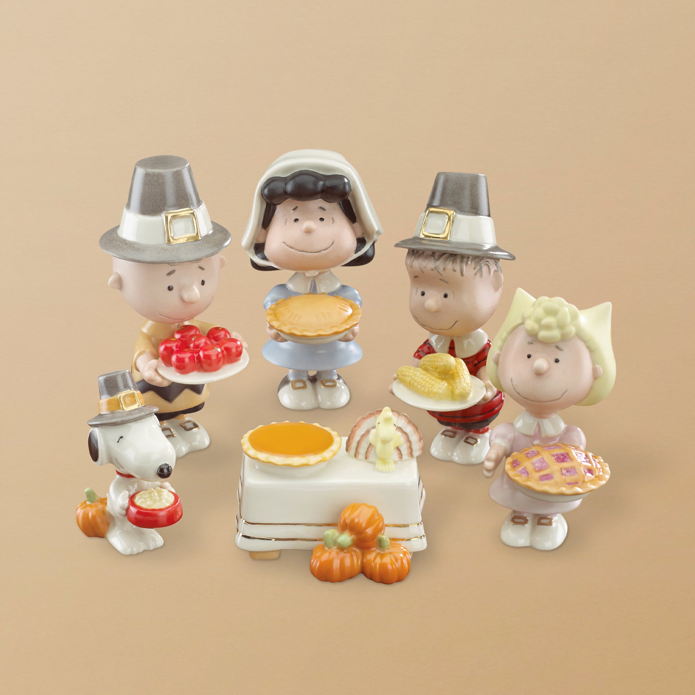 Lenox Premium Peanuts Thanksgiving 6-Piece Figurine Set