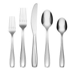 Lenox Premium Waylen 40-Piece Flatware Set with Rustic Caddy