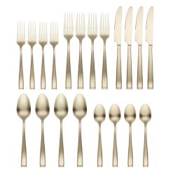 Alternative view of Lenox Premium Samira Champagne Satin 20-Piece Flatware Set