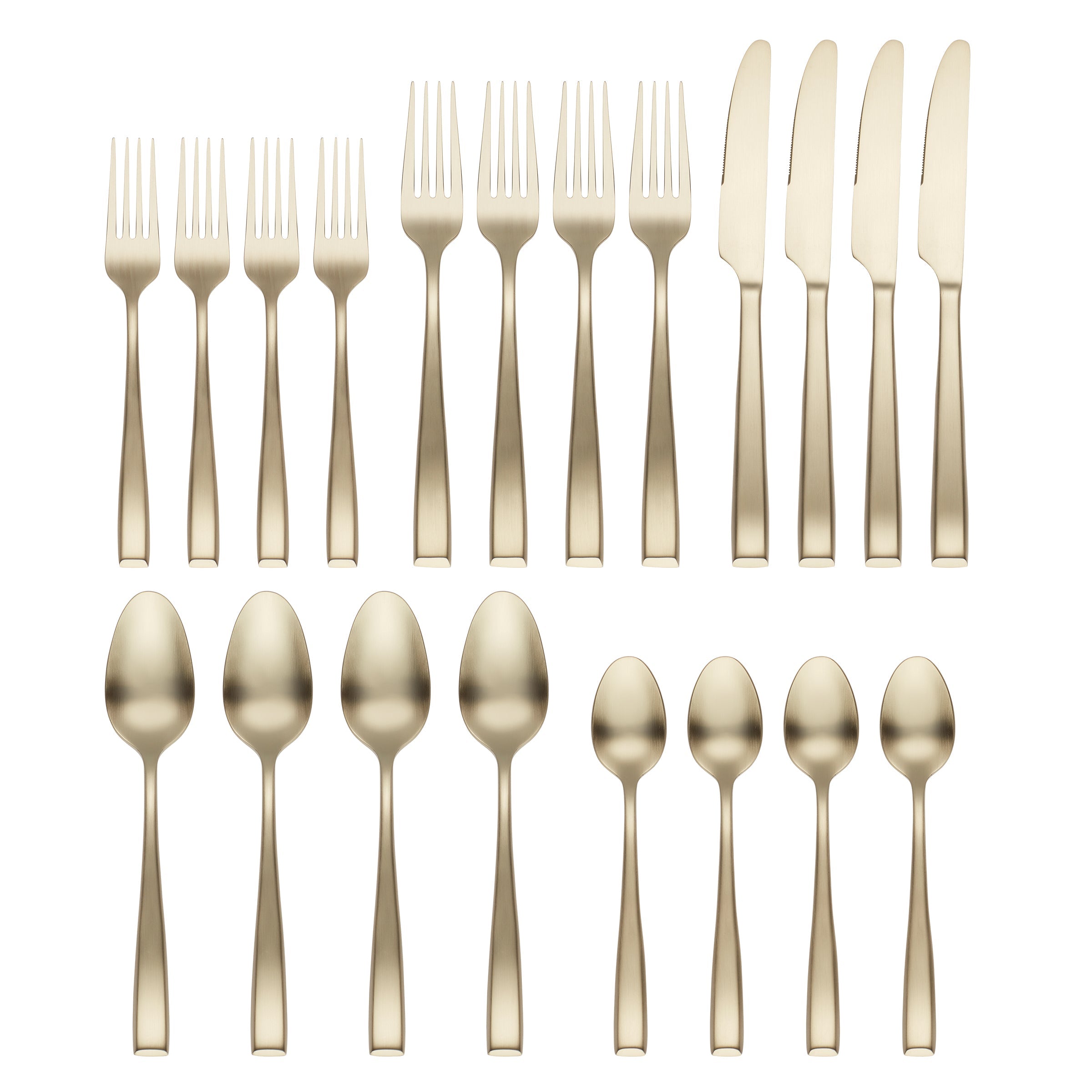 Lenox Premium Samira Champagne Satin 20-Piece Flatware Set - Image 2