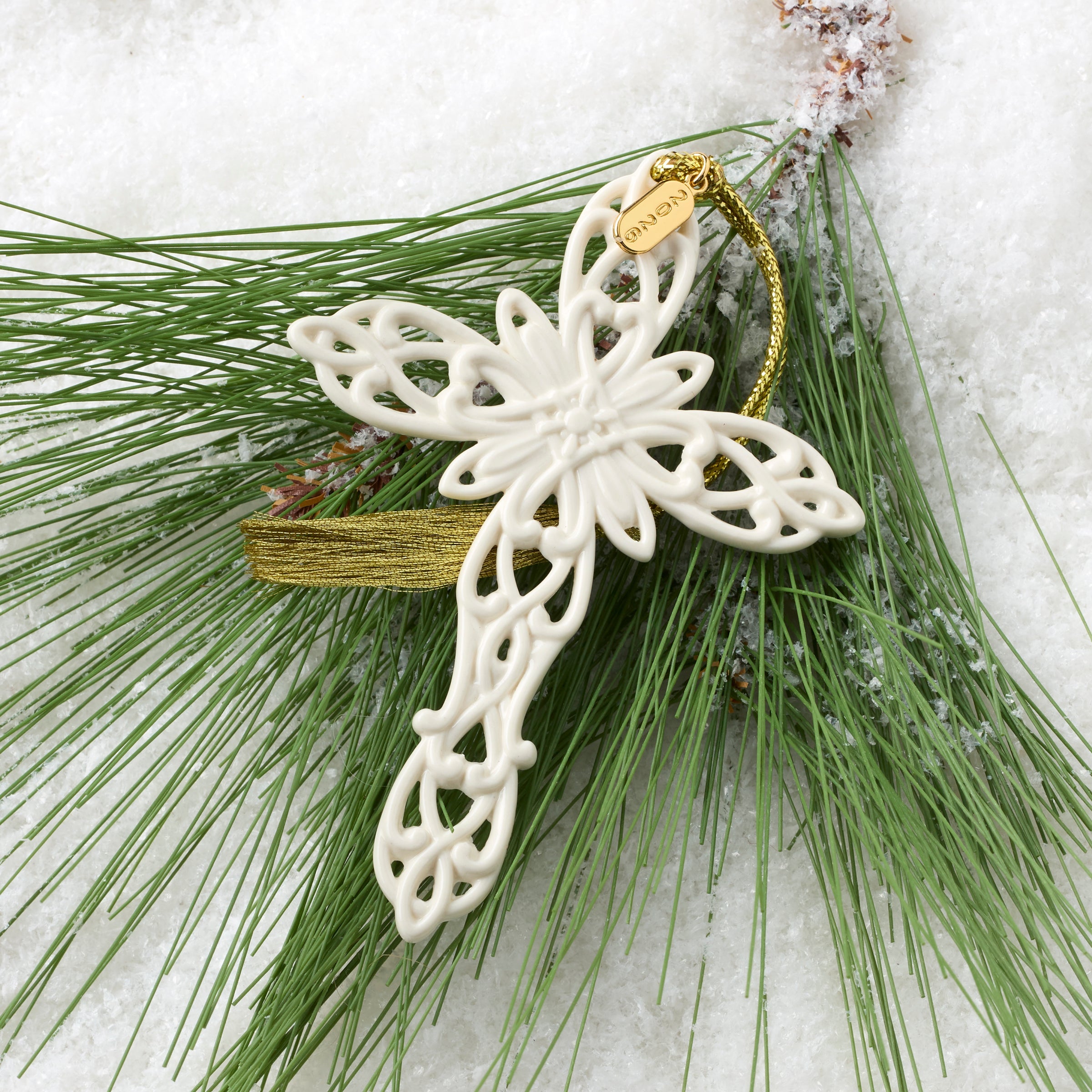 Lenox Premium 2026 Snow Fantasies Cross Ornament - Image 2