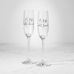 Lenox Premium Charmed Life 2-Piece Toasting Flutes