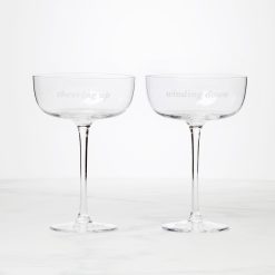 Lenox Premium Winding Down & Cheering Up Coupe Glasses, Set of 2