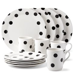 Lenox Premium Deco Dot 12-Piece Dinnerware Set