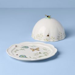 Alternative view of Lenox Premium Butterfly Meadow Covered Butter Dish