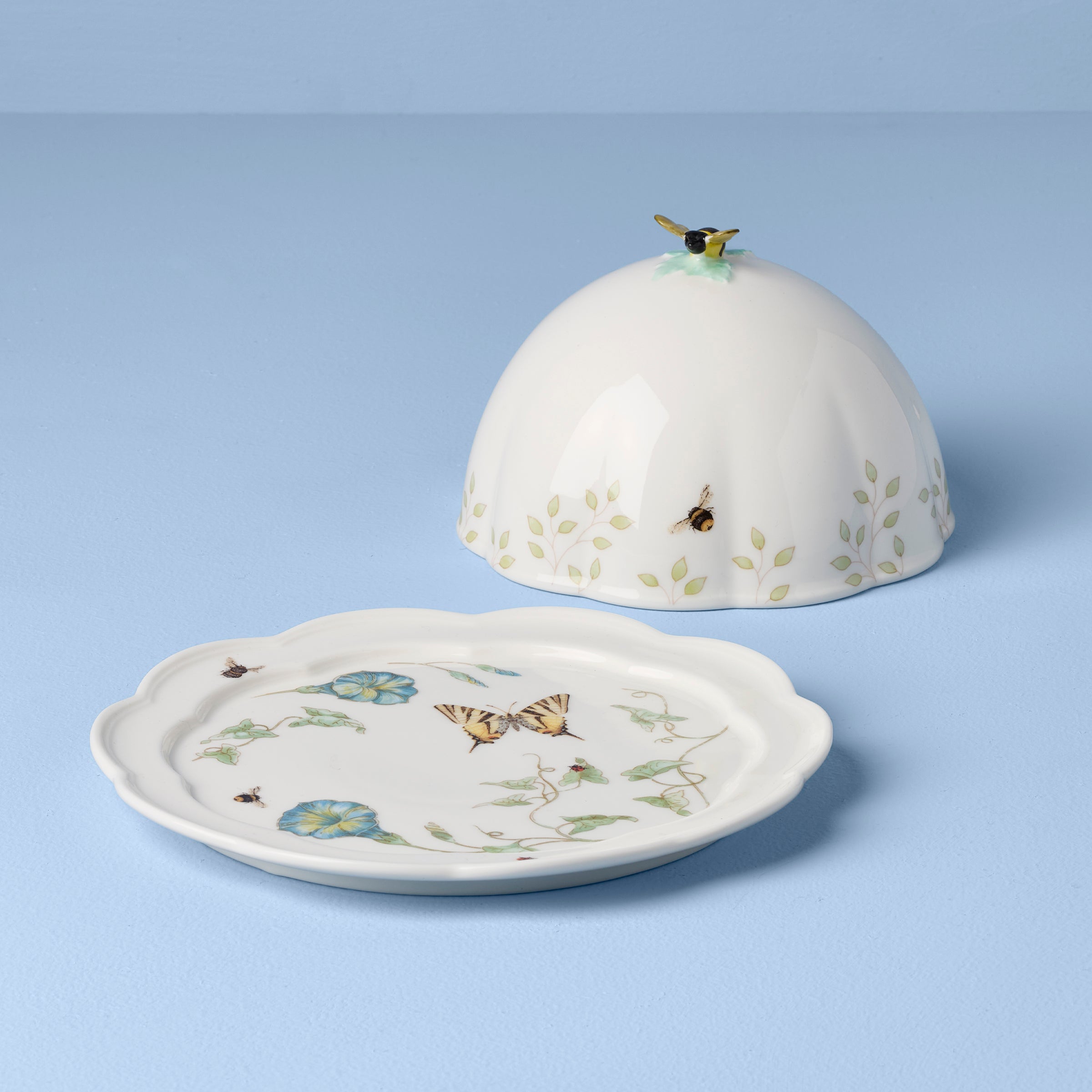 Lenox Premium Butterfly Meadow Covered Butter Dish - Image 2