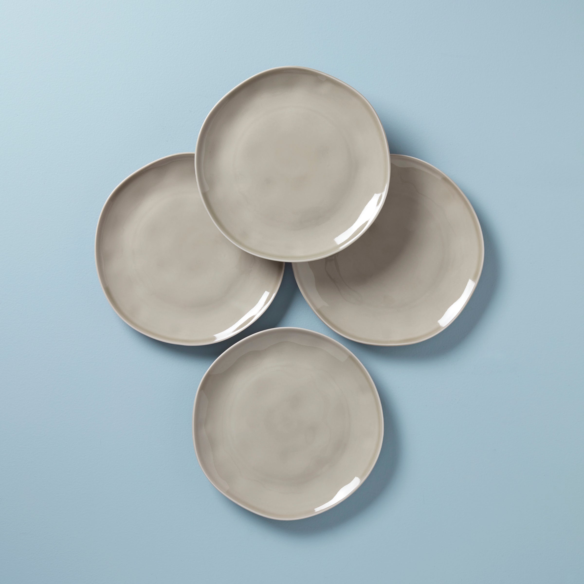 Lenox Premium Bay Colors Grey Dinner Plates, Set of 4