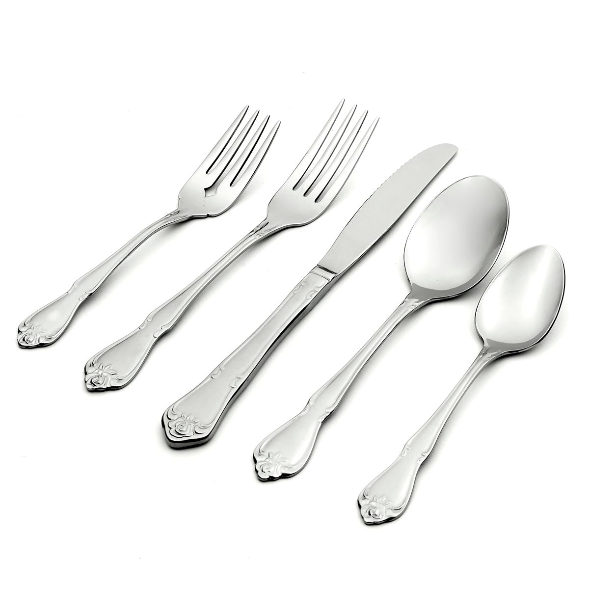 Lenox Premium True Rose 45 Piece Everyday Flatware Set, Service For 8