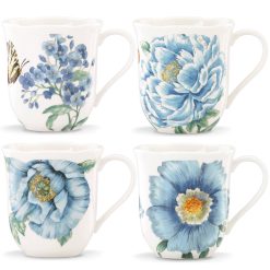 Alternative view of Lenox Premium Butterfly Meadow Blue Mugs, Set of 4