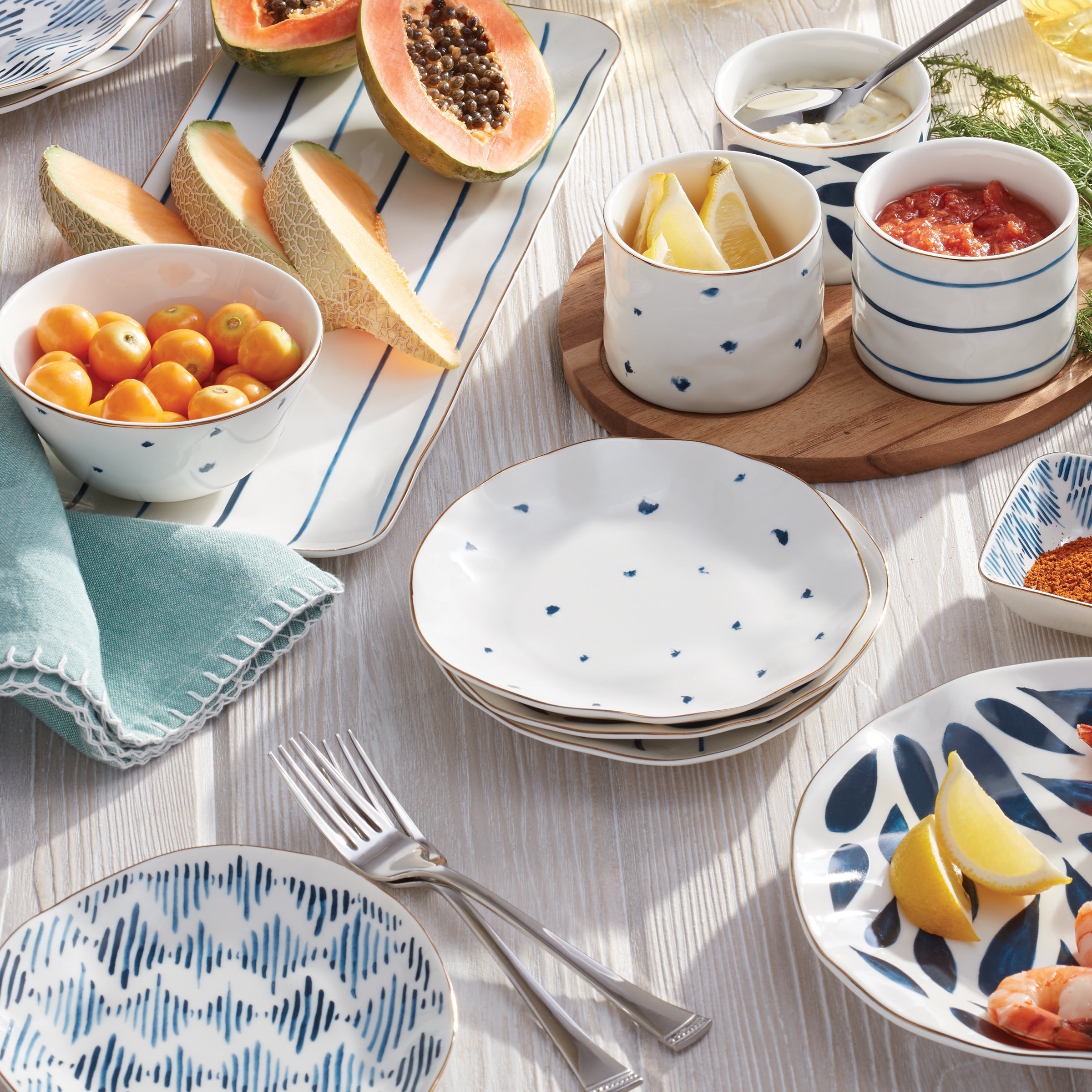 Lenox Premium Blue Bay Tidbit Plates, Set of 4 - Image 5