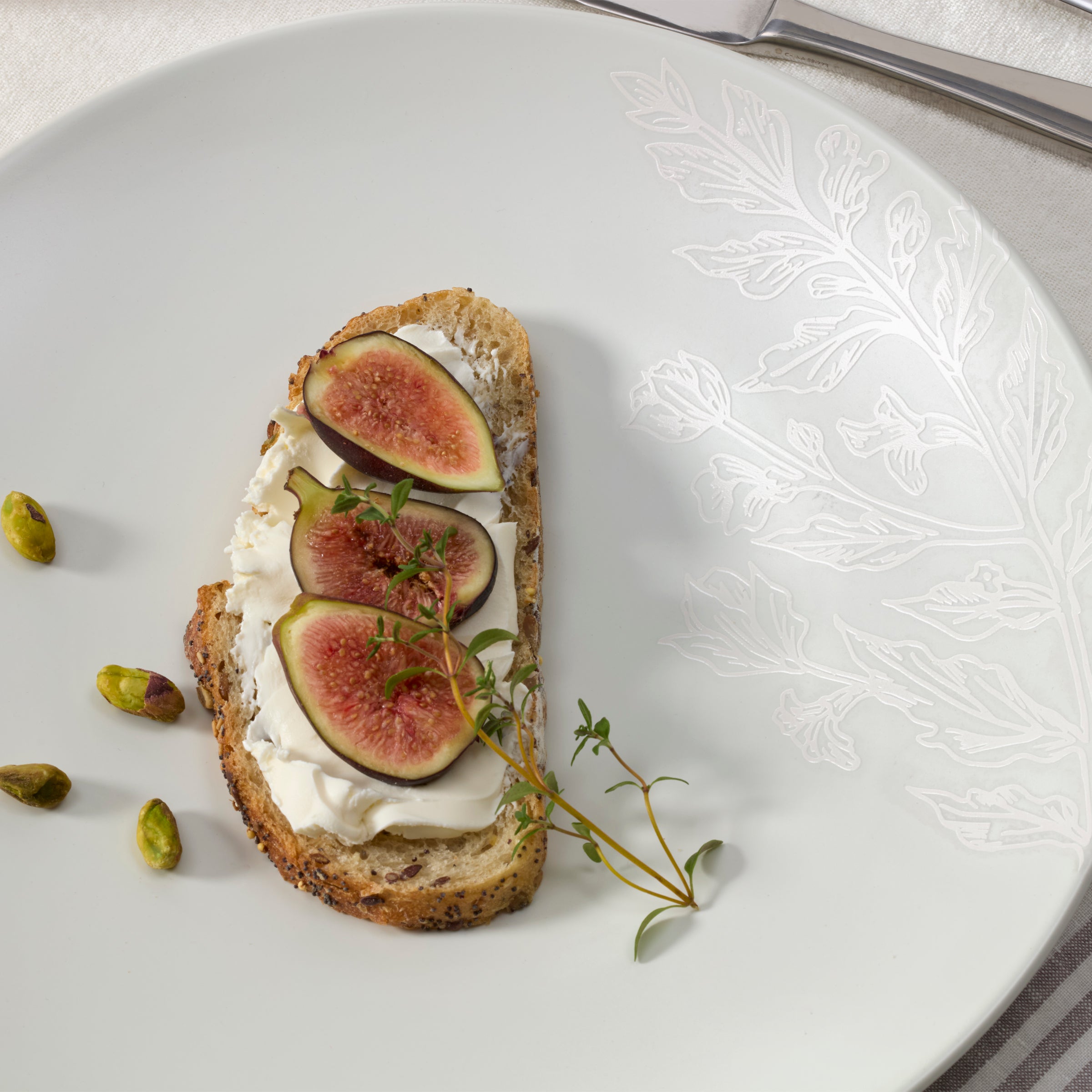 Lenox Premium Roseto White 12-Piece Dinnerware Set - Image 4