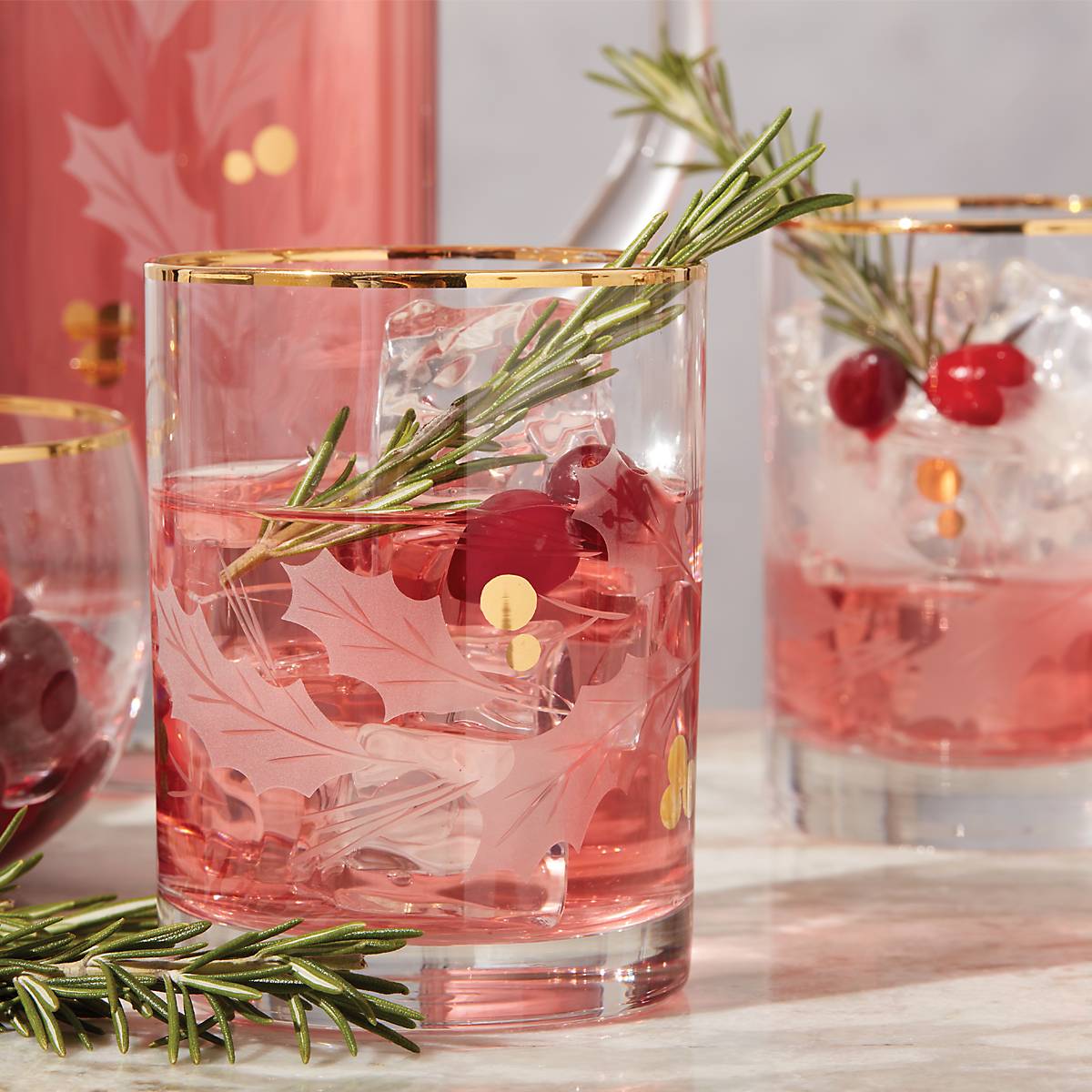 Lenox Premium Holiday Gold Double Old Fashion Glasses, Set of 4 - Image 4