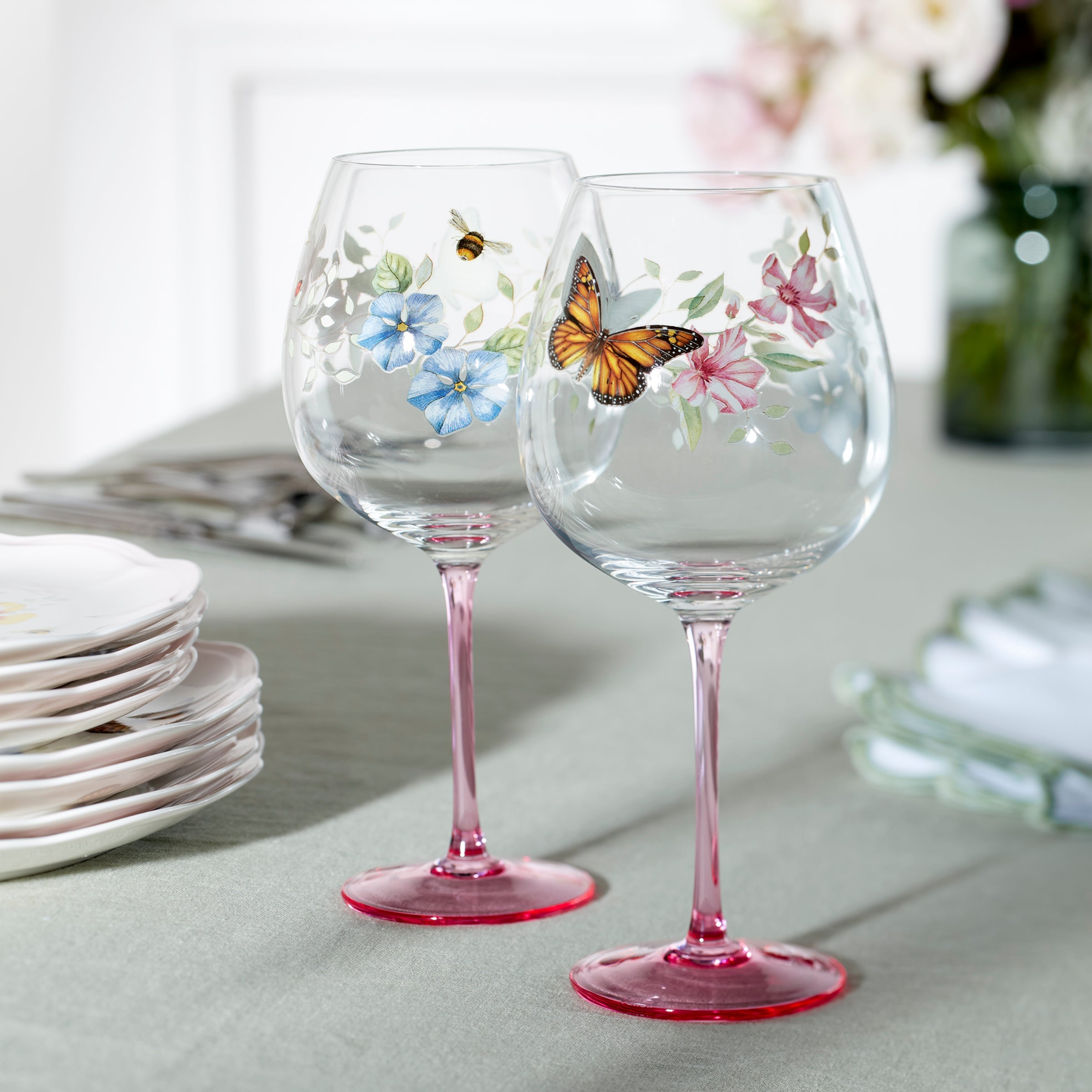 Lenox Premium Butterfly Meadow Pink Decal Balloon, Set of 4 - Image 2
