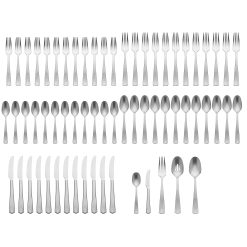Alternative view of Lenox Premium French Perle Scallop Vintage 65-Piece Flatware Set