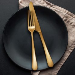 Alternative view of Lenox Premium Mirabella Gold Titanium Satin 20-Piece Flatware Set