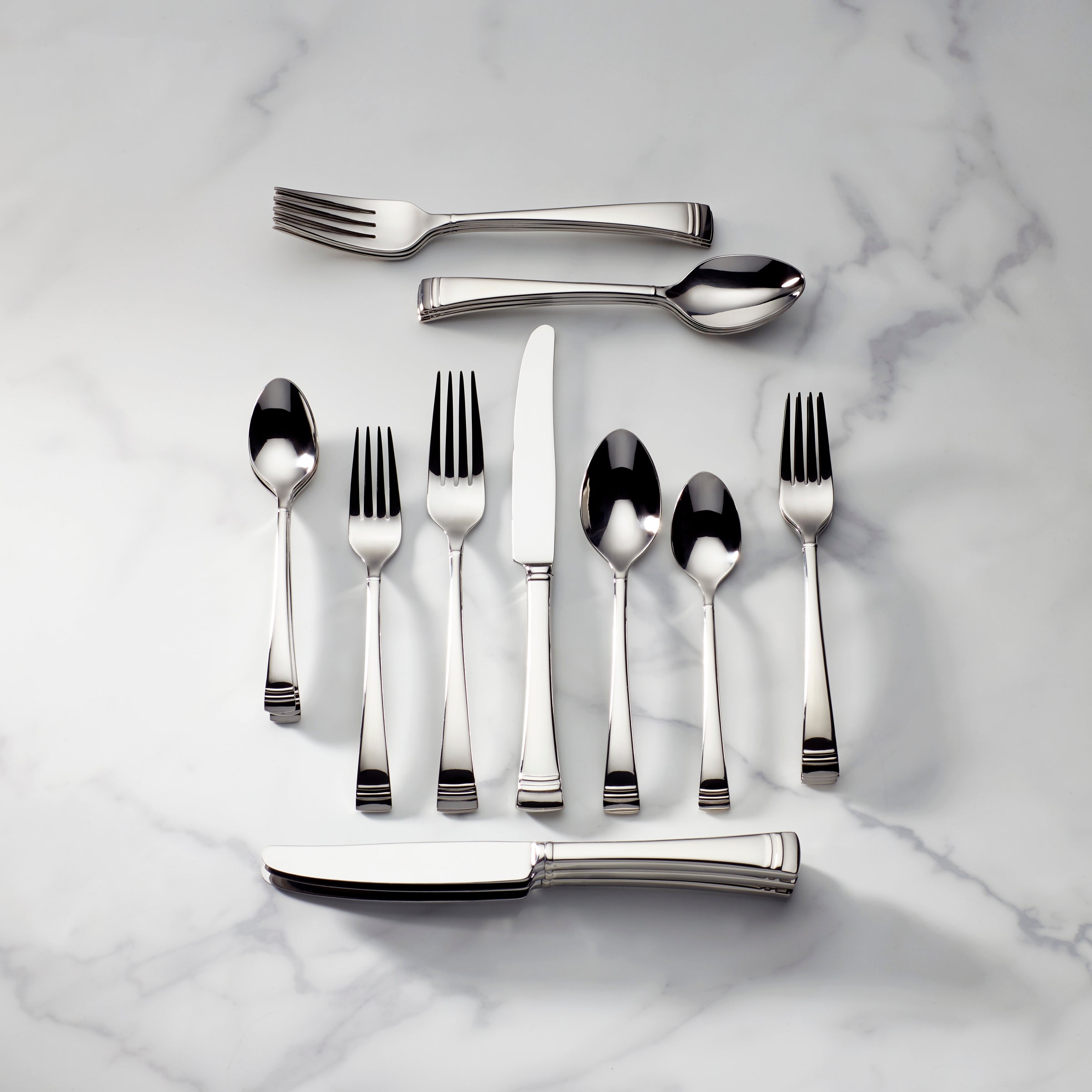 Lenox Premium Federal Platinum 20-Piece Flatware Set - Image 2