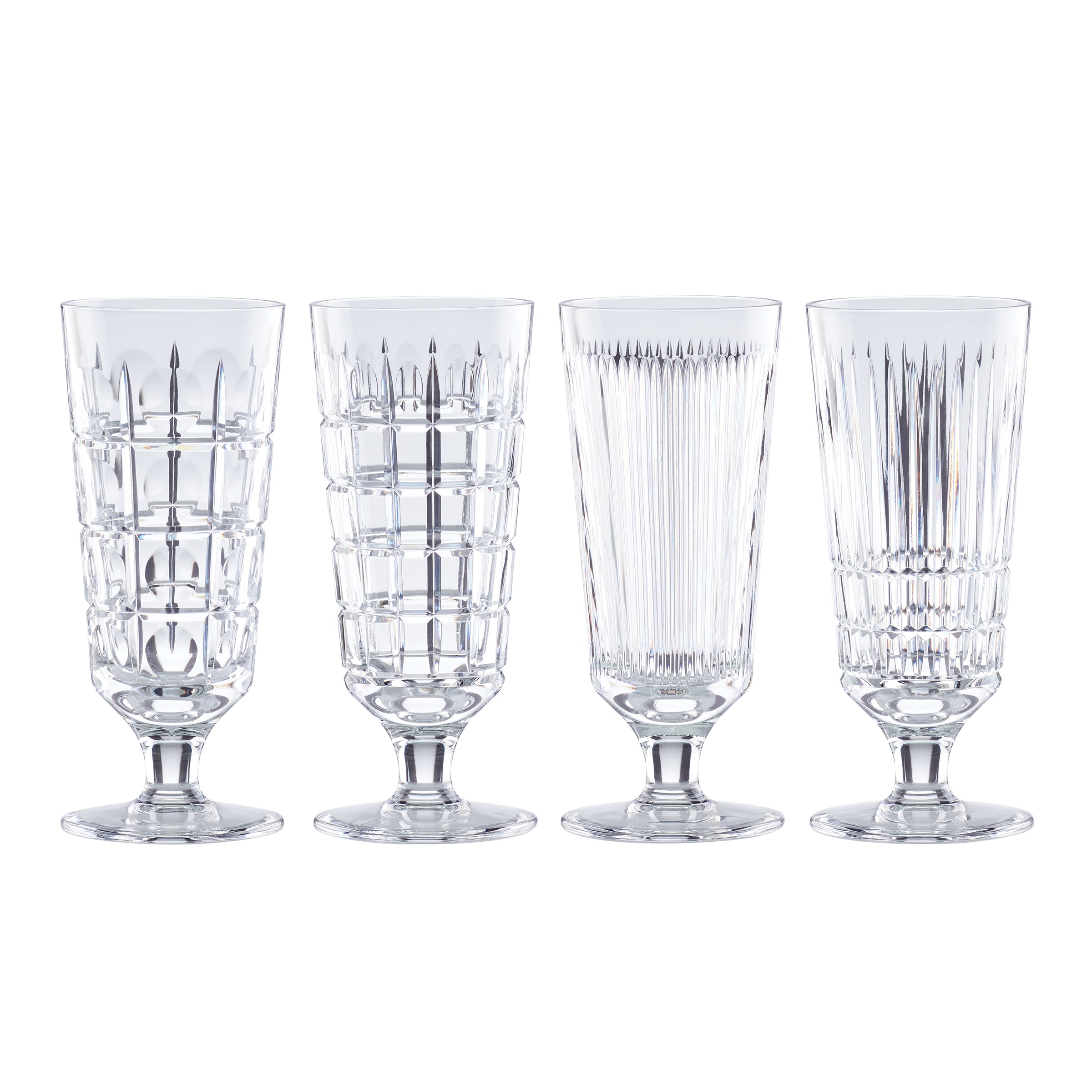 Lenox Premium New Vintage Crystal Iced Beverage Glasses, Set of 4