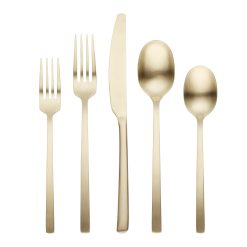 Lenox Premium Beacon Champagne Satin 20-Piece Flatware Set