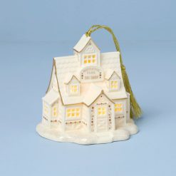 Alternative view of Lenox Premium Mistletoe Park Ski Shop Lit Ornament