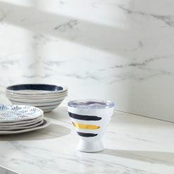 Alternative view of Lenox Premium Blue Bay Stripe Stainless Steel Cocktail Tumbler