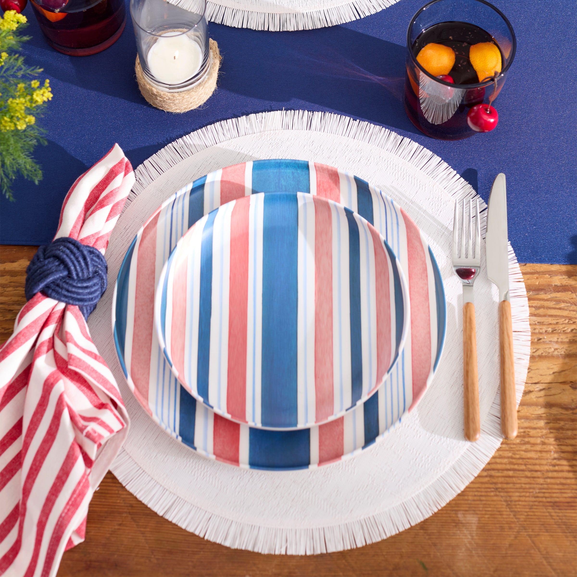 Lenox Premium 24 Seven Melamine Stripe 12-Piece Dinnerware Set - Image 7