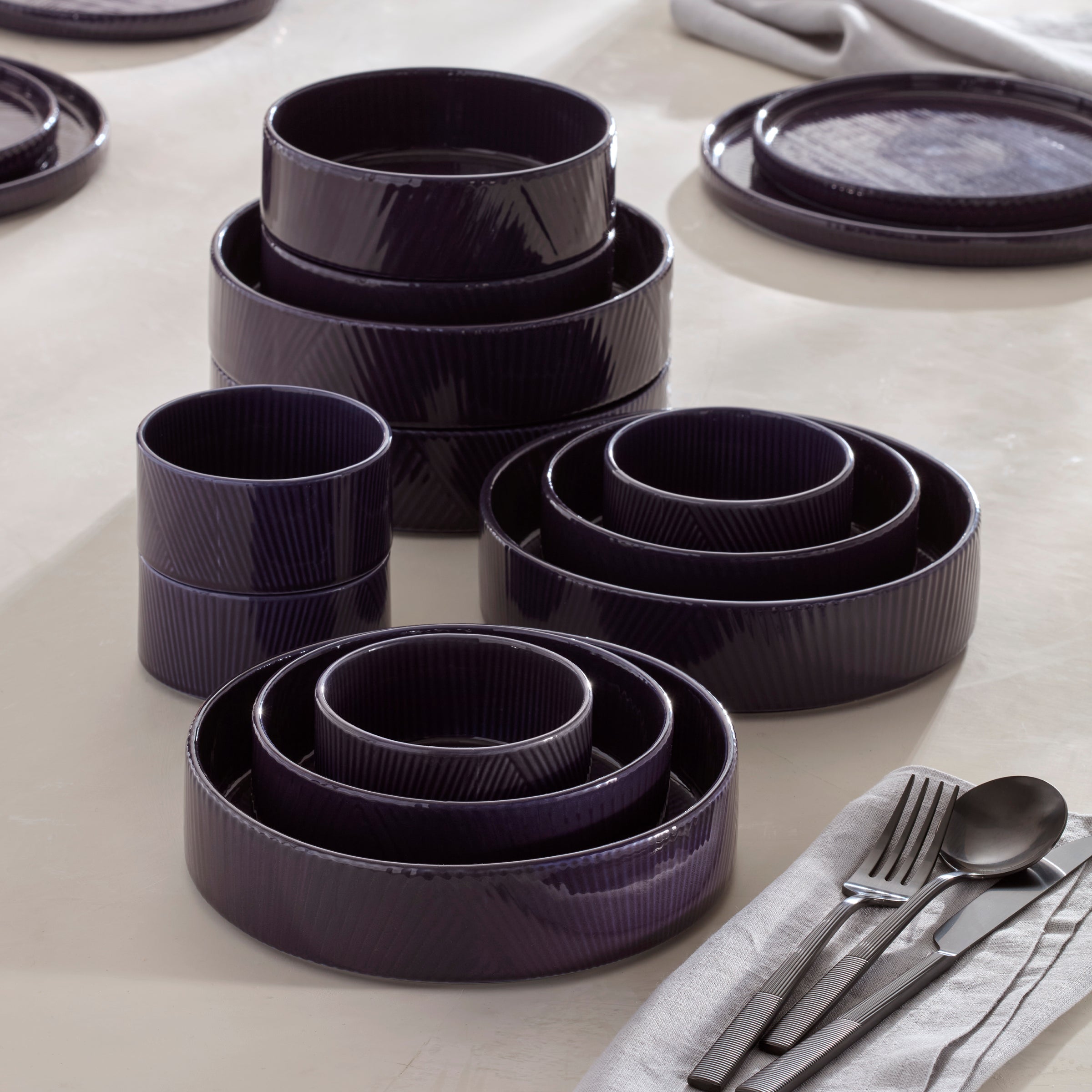 Lenox Premium Modulus Nightshade 12-Piece Bowl Set